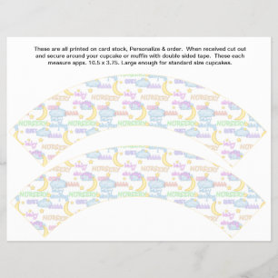 2 Baby-Nursery-Personalisierte-Cupcake-Verpackunge Flyer