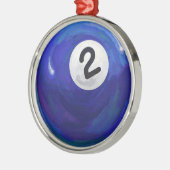 2 Ball Silbernes Ornament (Links)