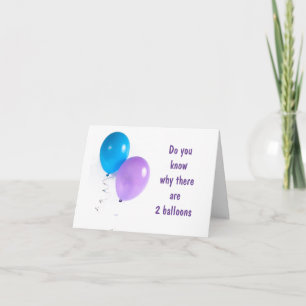 **2 BALLOONS** FÜR EINE BESONDERE **2 JAHRE ALTE** KARTE
