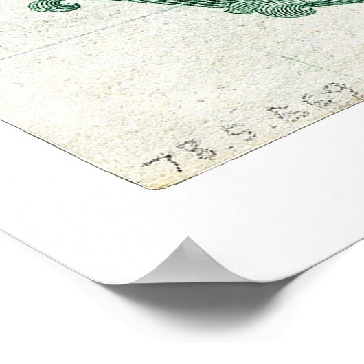 $2 Banknote Silver Certificate Series 1886 Poster (Ecke)