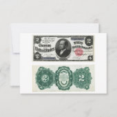 $2 Banknote Silver Certificate Series 1891 Einladung (Vorderseite)