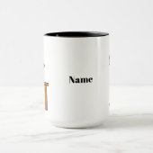 2 Barkeeper männlicher Cartoon Tasse Name hinzufüg (Zentrum)