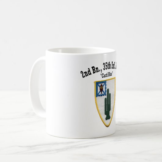 2. Bataillon, 35. Inf "Kaktus-Blau-" - Schale Kaffeetasse (Vorderseite Links)
