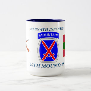 2. BATAILLON-4. INFANTERIE-10. GEBIRGSTasse Zweifarbige Tasse