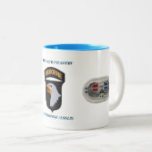 2. BATAILLON-506. INFANTERIE-101. IM FLUGZEUG ZWEIFARBIGE TASSE (VorderseiteRechts)