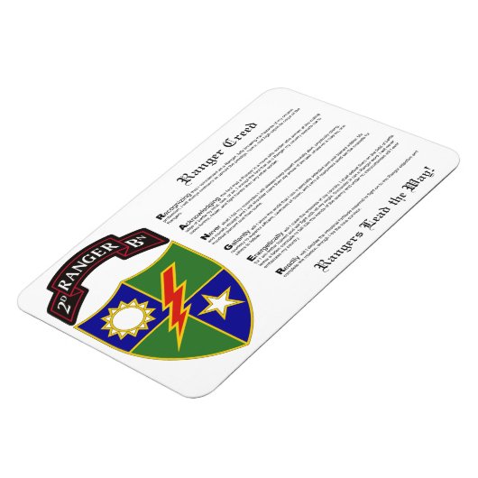 2. Bataillon - 75. Ranger Regiment Magnet 4x6 (Linke Seite)