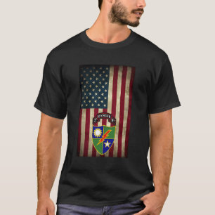 2. Bataillon - 75. Ranger Regiment - US-Flagge T-Shirt
