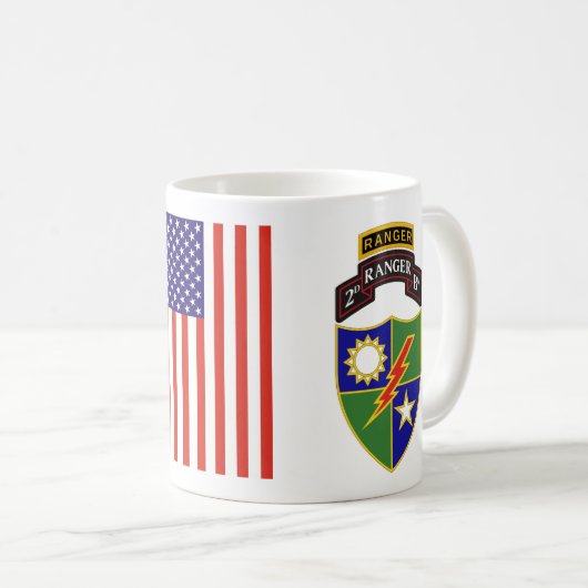 2. Bataillon - 75. Ranger w/Tab-Tasse Kaffeetasse (VorderseiteRechts)