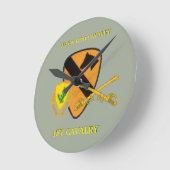 2. BATTALION 12. CAVALRY 1. CAVALRY CLOCK RUNDE WANDUHR (Winkel)