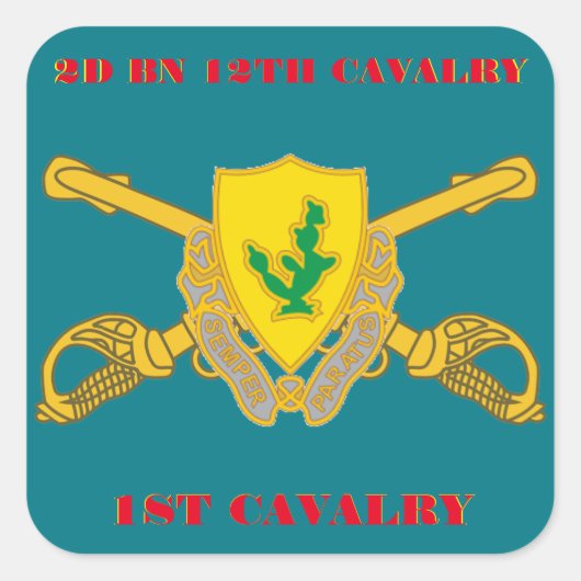2. BATTALION 12. CAVALRY 1. CAVALRY STICKERS (Vorderseite)