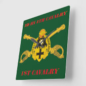 2. BATTALION 5. CAVALRY 1. CAVALRY CLOCK QUADRATISCHE WANDUHR (Winkel)