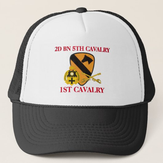 2. BATTALION 5. CAVALRY 1. CAVALRY HAT TRUCKERKAPPE (Vorderseite)