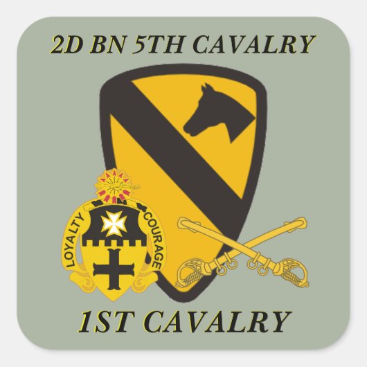2. BATTALION 5. CAVALRY 1. CAVALRY STICKERS (Vorderseite)