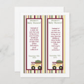 2 Bau-Zone Kinderdusche Lesezeichen Einladungspostkarte (Vorne/Hinten)