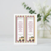 2 Bau-Zone Kinderdusche Lesezeichen Einladungspostkarte (Stehend Vorderseite)