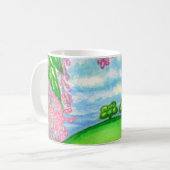 2 Bäume u. das Macadamia-Blumen-Malen Kaffeetasse (Vorderseite Links)