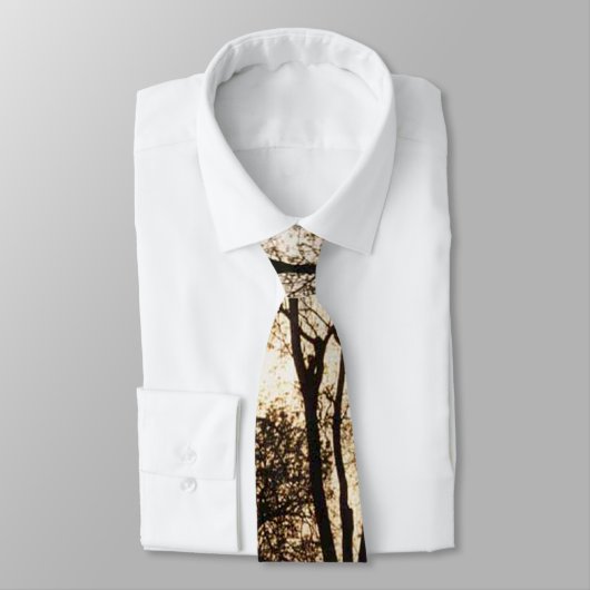 2 BÄUMEsepia-GOLDorange Krawatte (Gebunden)