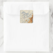 2 Bevölkerung 1790 Quadratischer Aufkleber (Tasche)