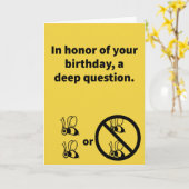 2 Biene oder Nicht 2 Biene - Geburtstag Karte (Gelbe Blume)