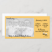 2 Bienen Twins Foto Geburtsankündigung Ankündigung (Vorne/Hinten)