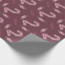 2. Big Birthday Girl Pink Blume Green Folies
