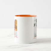 2 Bildvorlage Doppelseitige Liebe Text Orange Zweifarbige Tasse (Mittel)