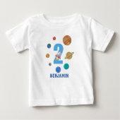 2. Birthday Solar System Planet  Baby T-shirt (Vorderseite)