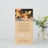 2 Blätter im Herbst Beileid Vielen Dank Dankeskarte (Stehend Vorderseite)