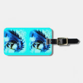 2 blaue Broncos Gepäckanhänger (Vorderseite horizontal)