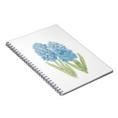 2 blaue Hyazinthe-Tinte und Aquarell Notizblock (Rechte Seite)