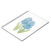 2 blaue Hyazinthe-Tinte und Aquarell Notizblock (Linke Seite)