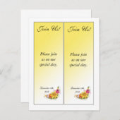 2 Blume Bouquet Save the Date Lesezeichen Ankündigungspostkarte (Vorne/Hinten)