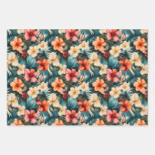 #2 Blumenmuster Geschenkpapier Set (Vorderseite)