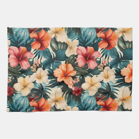 #2 Blumenmuster Geschirrtuch (Horizontal)