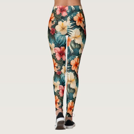 #2 Blumenmuster Leggings (Rückseite)