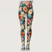 #2 Blumenmuster Leggings (Vorderseite)