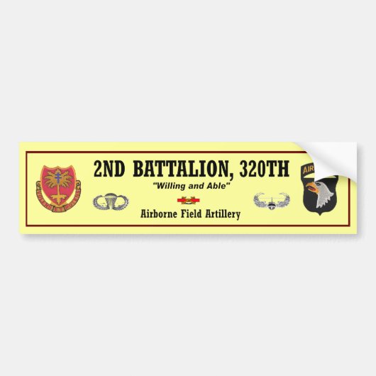 2. Bn, 320. Fa Bumper.Sticker Autoaufkleber (Vorne)