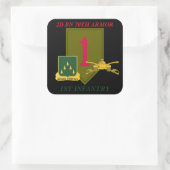 2. BN 70. ARMOR 1. INFANTRIEBSSCHALTER QUADRATISCHER AUFKLEBER (Tasche)