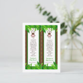 2 Book Markus Monkey Swing Dschungel Safari Einladungspostkarte (Stehend Vorderseite)