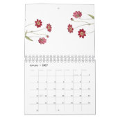 2 botanische Blumen-Blumenkunst-Kalender des Kalender (Jan 2027)