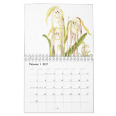 2 botanische Blumen-Blumenkunst-Kalender des Kalender (Feb 2027)