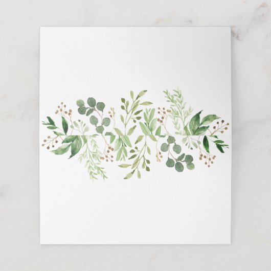 #2 Botanischer Traum Rustikale Platzkarten (Außenseite Aufgefaltet)