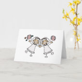 2 Bräute Karte (Gelbe Blume)