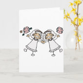 2 Bräute Karte (Gelbe Blume)