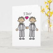 2 Bräutigame Karte (Gelbe Blume)