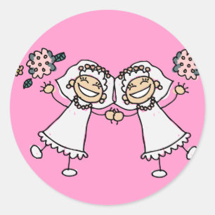 2 Briden Runder Aufkleber