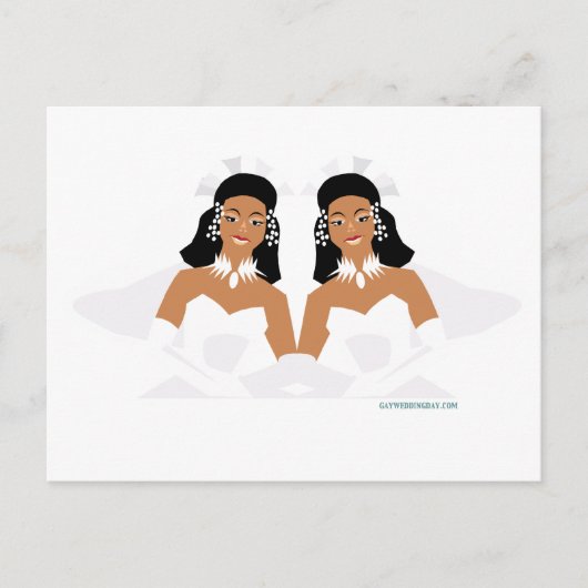 2 Brides Ethnic Postkarte (Vorderseite)