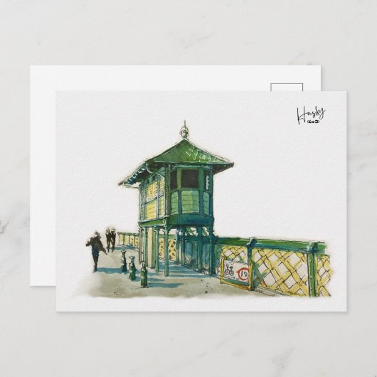 2: Brücke Pyrmont Postkarte (Vorne/Hinten)