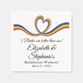 2 Brücken sind besser als eine lesbische Bachelore Serviette (Vorderseite)