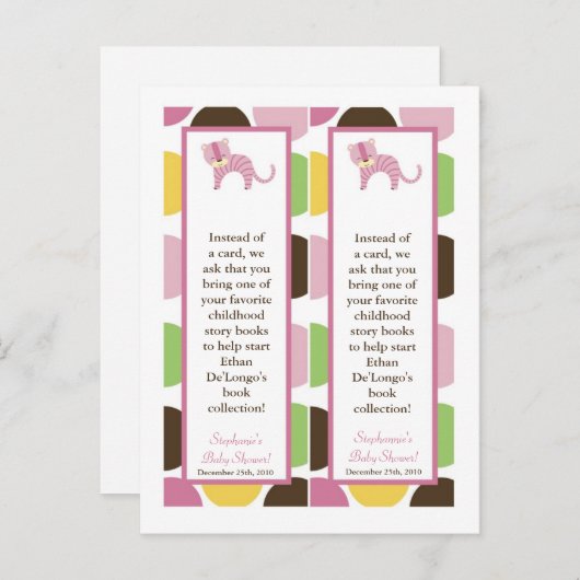 2 Buch Jungle Queen Tiger Safari Zoo Tier Einladungspostkarte (Vorne/Hinten)